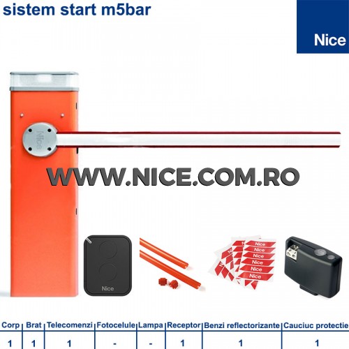 Sistem Start Bariera Automata Acces Parcare 5m Nice M5Bar